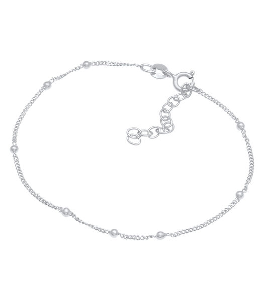Armband Dames Curb Chain Balls Basic Trend Blogger In 925 Sterling Zilver