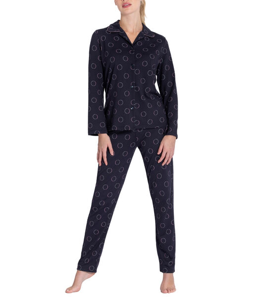 Pyjama long en coton et modal à motifs de bulles Haruki