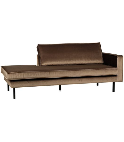 Rodeo Daybed Rechts - Velvet - Taupe - 85x203x86