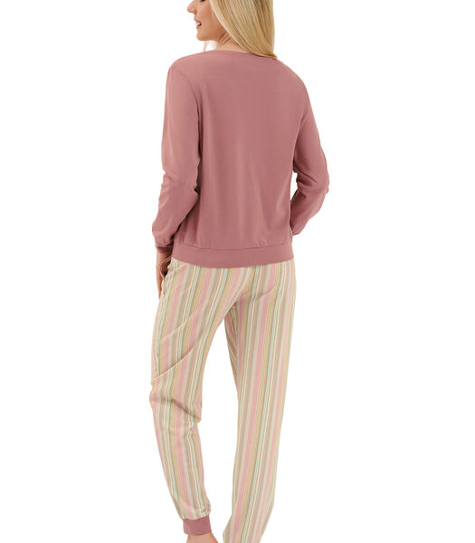Pyjama loungewear strakke broek top met lange mouwen