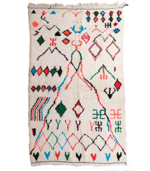 Marokkaans berber tapijt pure wol 154 x 267 cm