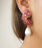 Boucles d'oreilles 'Golden Frosty Pearl' image number 3