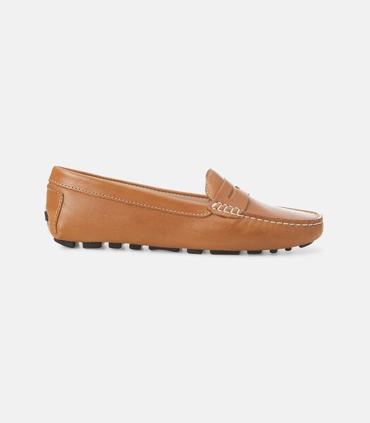 Anginco Mocassins Femme - Cuir - Penny Loafers - Marron - Taille 39