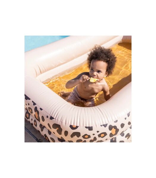 Piscine Gonflable Imprimé léopard Beige - 211 x 132 x 46 cm