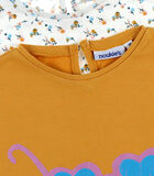 Set de 2 t-shirts en coton BIO, moutarde/écru image number 3