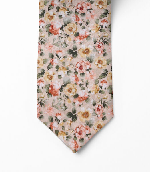 Cravate ORANI - imprimé fleuri - Fabriquée en Belgique