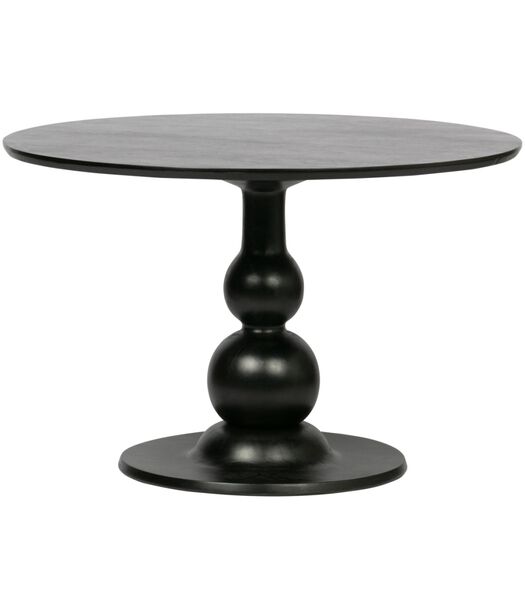 Table À Manger  - Bois De Manguier - Noir - 75x120x120  - Blanco