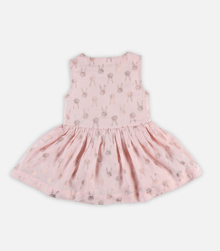 Roze jurkje met konijntjes en lurex image number 4