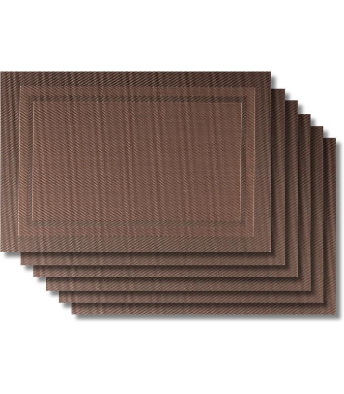 Sets de table  - Métal Marron - 45 x 31 cm - 6 pièces image number 1