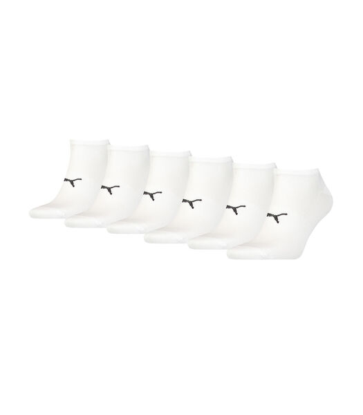 Socquettes de sport unisexes légères (lot de 6 paires) Blanc