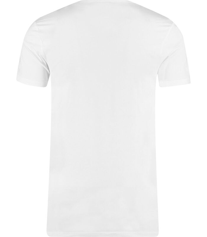 2-Pack Basic T-shirt Bio V-Neck Wit image number 1