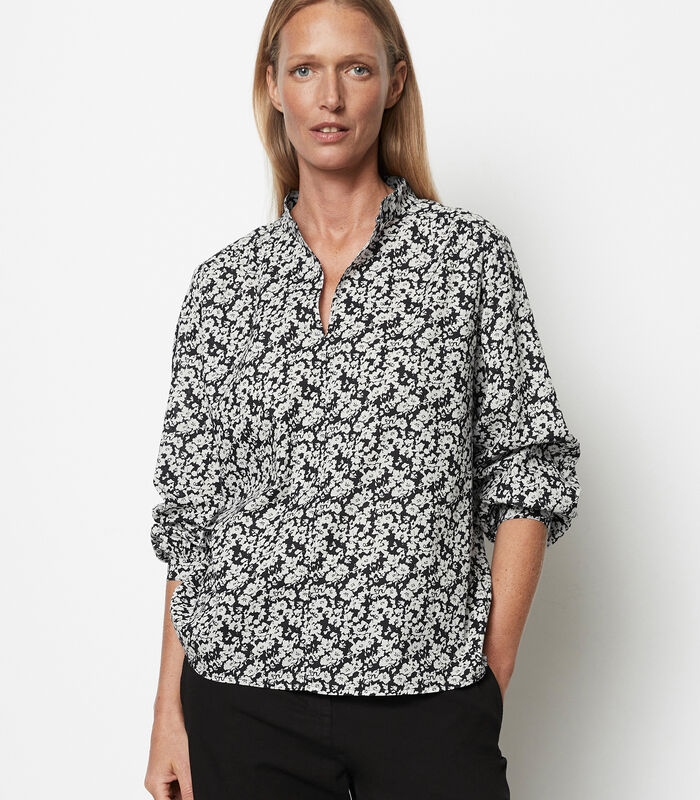 longsleeve blouse en print image number 1