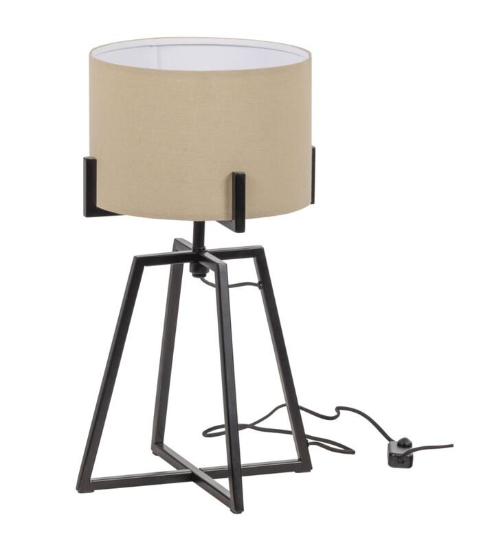Lampe De Table  - Coton/Métal - Naturel - 60x35x35  - Holly image number 0