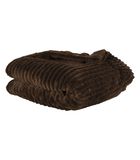 Deken Big Ribbed - Velvet Chocolade Bruin - 150x150cm image number 1