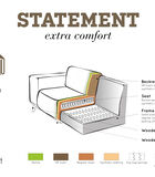 1-Seater Element  - Suedine - Noir - 77x79x93  - Statement image number 3
