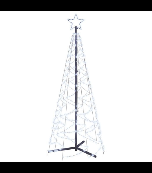 vidaXL Arbre de Noël cône Blanc chaud 200 LED 70x180 cm