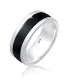 Bague Bandring Pour Homme En Émail Geo De Base, Occasionnel, En Argent Sterling 925 Plaqué Or image number 0