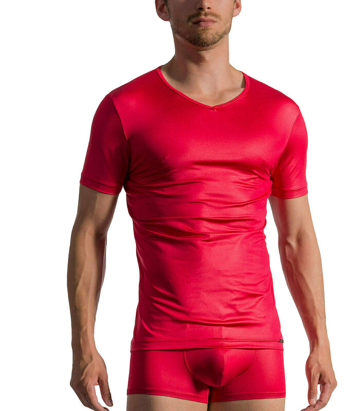 V-hals T-shirt met korte mouwen RED 1763 image number 0