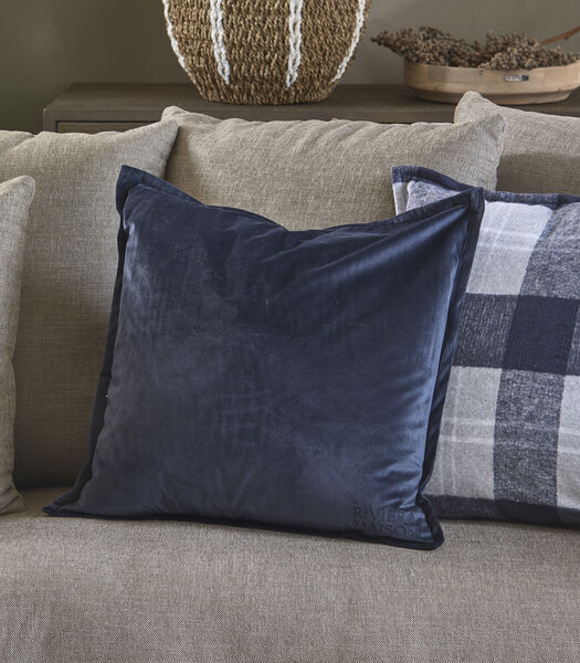 Kussenhoes blauw, Kussensloop Velvet - 50x50 cm - Velvet Pillow Cover