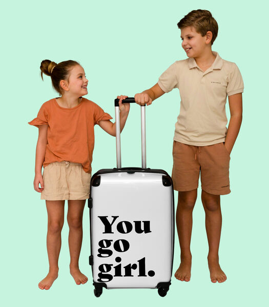 Handbagage Koffer met 4 wielen en TSA slot (Quote - You Go Girl - Meisje)