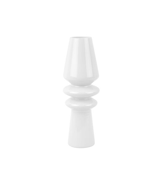 Vase déco Sparkle Cone - Blanc - Ø7,5cm