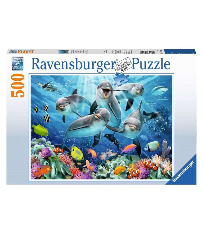 puzzel Dolfijnen in het koraalrif - 500 stukjes image number 2