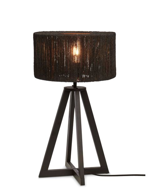 Lampe de Table Iguazu - Bambou/Jute Noir - Ø30x51cm