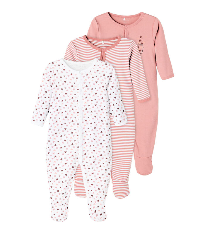 Baby romper 3-pack Nightsuit Dusty image number 0