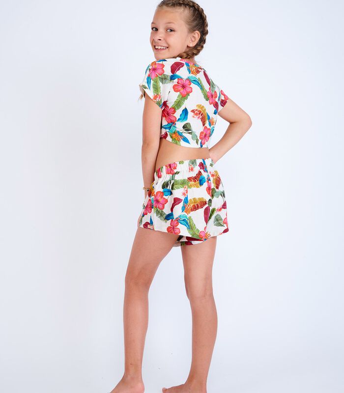Loulou Makani zomershorts met kleurrijke print voor meisjes image number 1