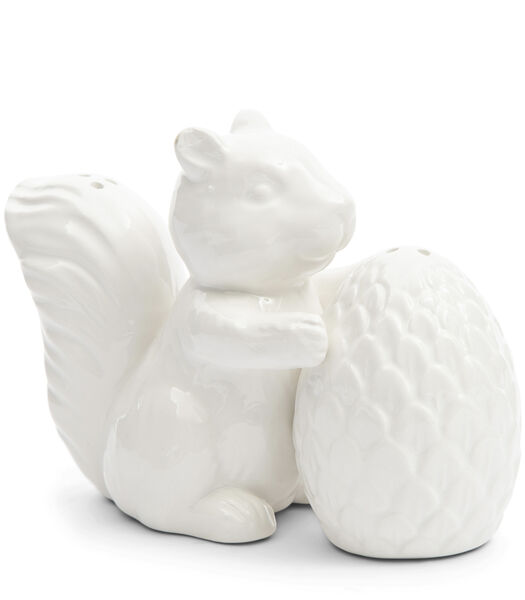 Salière et poivrière blanc, Écureuil - RM Squirrel Set - Porcelaine