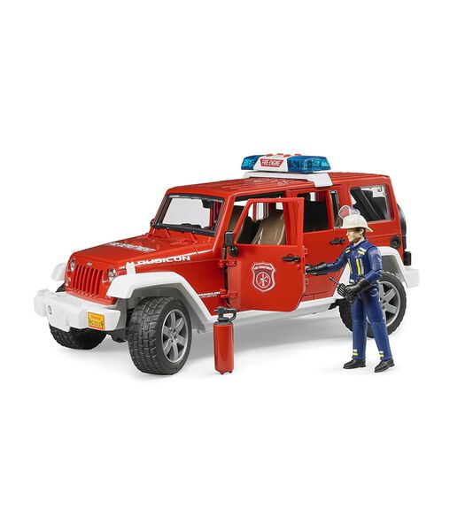 Jeep Wrangler UnlimitedRubicon brandweer auto met brandweerman (02528)