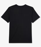 V-neck zwart licht pima katoen t-shirt image number 3