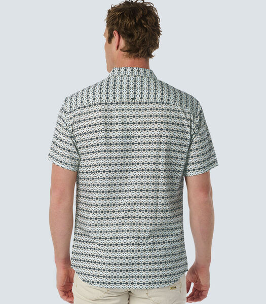 Chemise à manches courtes avec col de resort et motif graphique Male