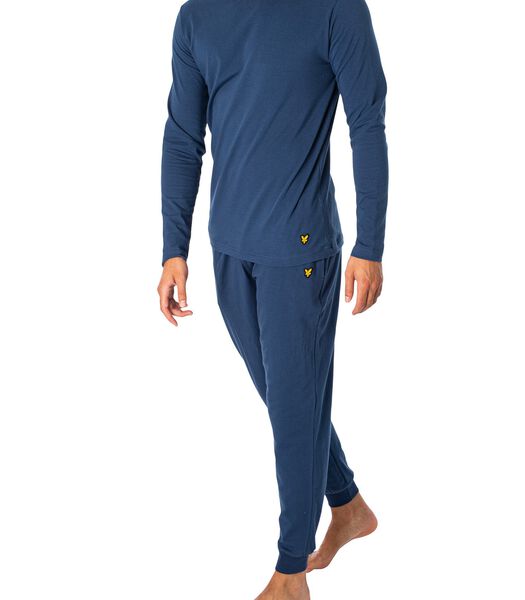 Grijze pyjama met lange mouwen