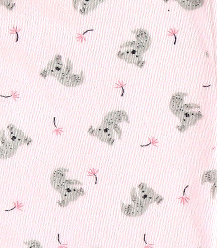 Fluwelen 2-delige koala pyjama, roos image number 4