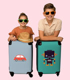 Bagage à main Valise avec 4 roues et serrure TSA (Voiture - Véhicules - Rouge - Design - Enfants) image number 1