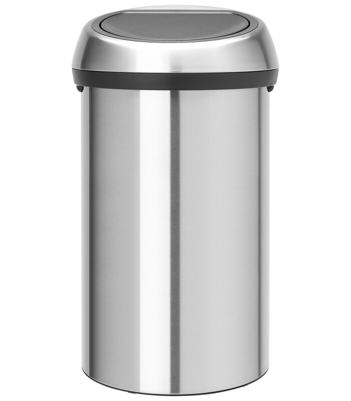 Touch Bin, 60 litres - Matt Steel image number 0