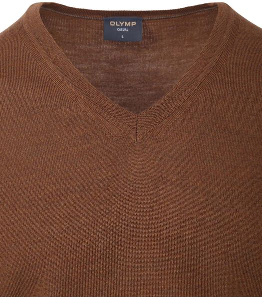 Olymp Casual Pull Laine Marron