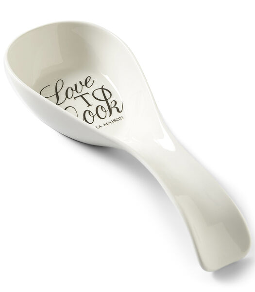 Keukengerei houder - Love To Cook Spoon Holder - Wit