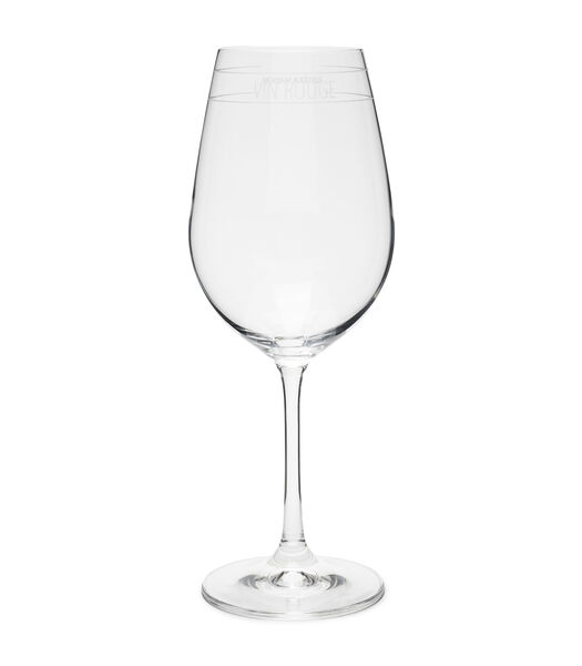 RM Vin Rouge Wijnglas rode wijn Transparant - met tekst