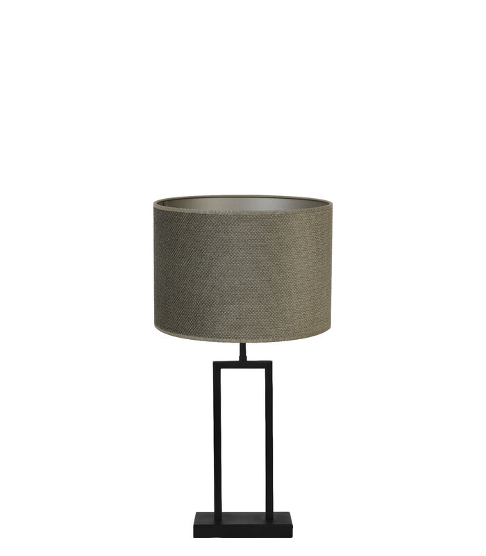 Lampe de table Shiva/Vandy - Noir/Vert Olive - Ø30x62cm image number 0