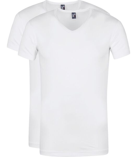 Alan Red T-Shirt Oklahoma Stretch Blanc (Lot de 2)
