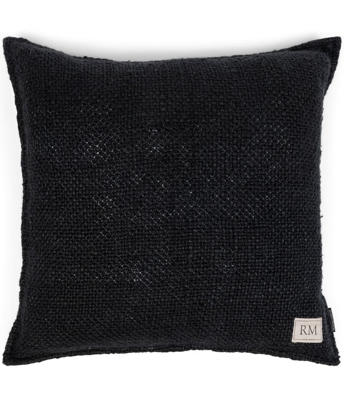 Kussenhoes 50x50 - Linen Pillow Cover - Zwart image number 0