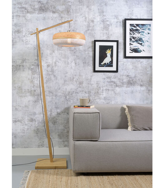 Vloerlamp Palawan - Bamboe/Wit - 68x40x176cm