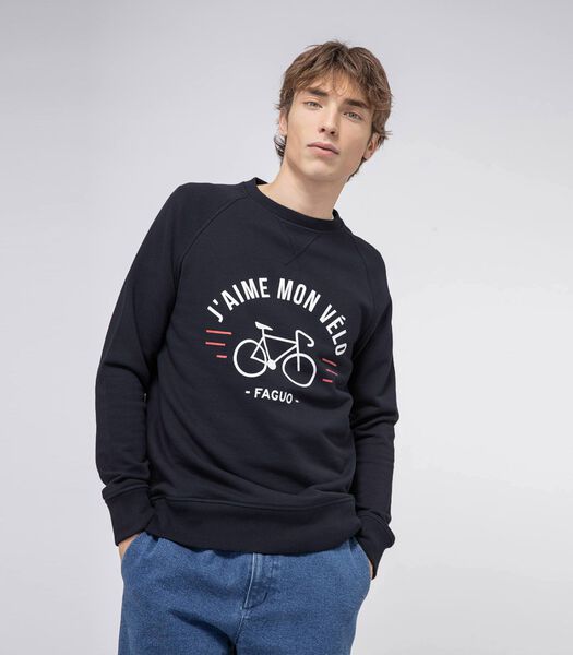 Sweatshirt coton ""J'aime mon vélo"" DARNEY
