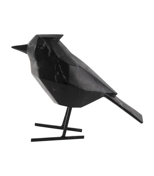 Ornement Bird - Impression en marbre noir - 9x24x18,5cm