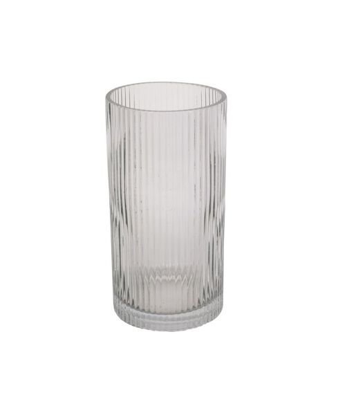 Vaas Allure Straight - Glas Donkergrijs - Ø10x20cm