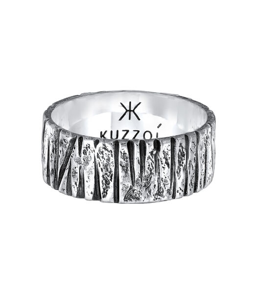 Ring Heren Ring Structuur Hammered Organische Look Trend In 925 Sterling Zilver