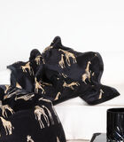 Plaid en velours noir avec girafes brodées image number 2