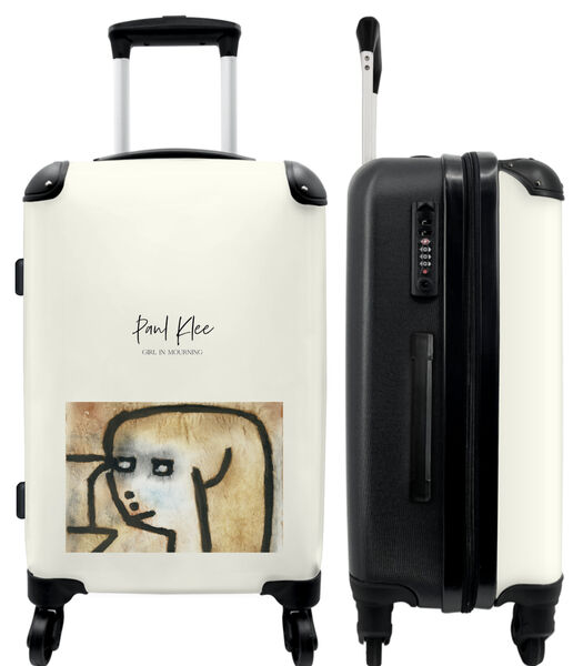 Bagage à main Valise avec 4 roues et serrure TSA (Art - Paul Klee - Femme - Jaune)